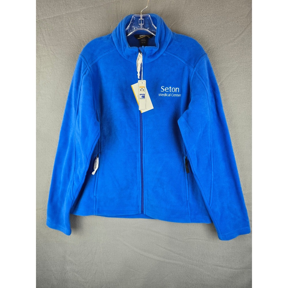 Seton Medical Center Core 365 Fleece Jacket Women's XL Blue Full Zip